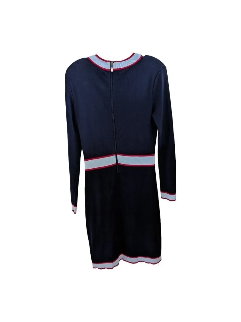 Alexia Admor Betty Red, Lte Blue & Navy color block knit dress Size Medium EUC - Picture 4 of 10